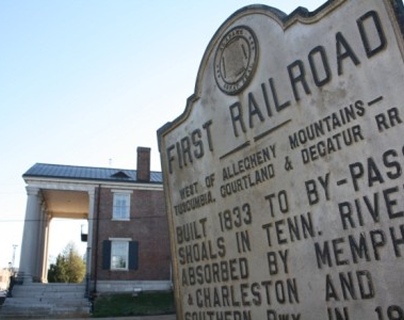 First Railroad - West of Allegheny Mountains - Tuscumbia, Courtland & Decatur RR.
